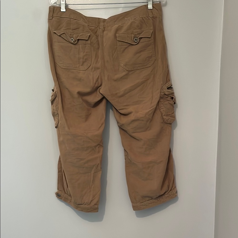 GAP Beige Cargo CAPRIS size 10, stretch corduroy - Picture 6 of 9